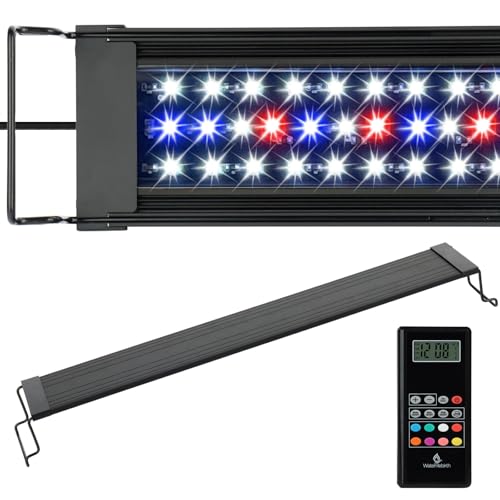 WaterRebirth Wireless Remote Full Spectrum Aquarium LED Light Strip - Ultra-Thin Design with Timer & RGB Modes for Fish Tank Plants(36-42“) - size: 36-42 inches