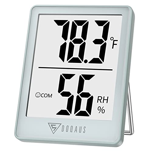 DOQAUS Digital Hygrometer Indoor Thermometer Humidity Gauge Room Thermometer with 5s Fast Refresh Accurate Temperature Humidity Monitor, Light Blue - color: Soft Blue
