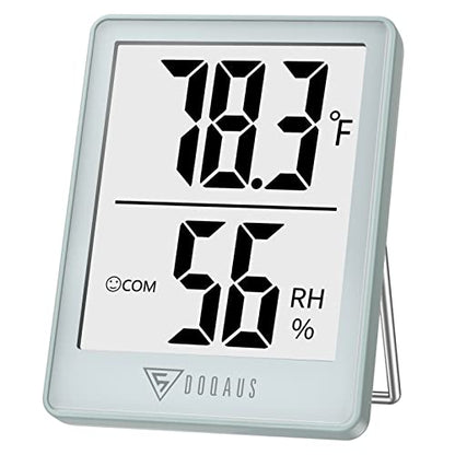 DOQAUS Digital Hygrometer Indoor Thermometer Humidity Gauge Room Thermometer with 5s Fast Refresh Accurate Temperature Humidity Monitor, Light Blue - color: Soft Blue
