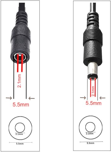 2pcs DC 12V-24V 3A LED Strip Dimmer Switch LED Tape Dimmer Controller PWM Rotary Dimmer 5.5mm x 2.1mm DC Jack for COB LED Strip SMD 5050 3528 2835 5630 LED Ribbon LED String Light, Black - color: Black(2pcs)