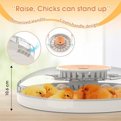 30 Egg Incubator with Automatic Egg Turning, Temperature Control and Humidity Monitor Incubators for Hatching Eggs, Chicken, Ducks, Goose, Pigeon, Quail, Parrot Incubator for Farm, Lab - size: 30-EGGS