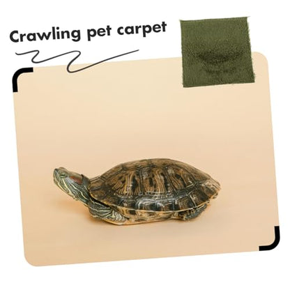 Crab Cage Pad Reptile Tank Accessories Reptile Carpet Mat Imitation Grass Bedding Terrarium Liner for - size: 20.00X20.00X0.50CM