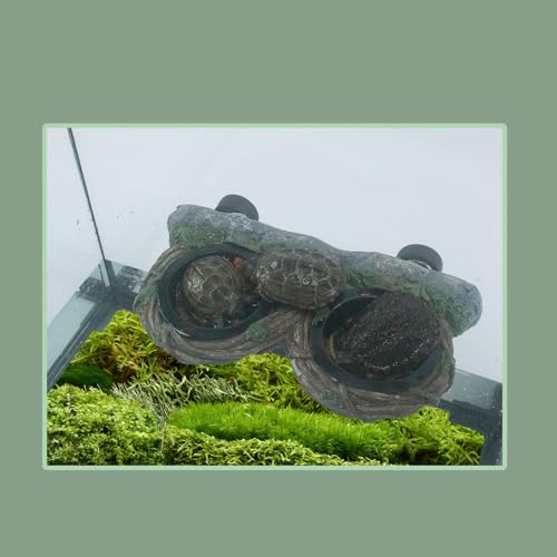 Reptile Feeding Ledge with 4 Cups, Hollow Vine Food Dish & Water Bowl for Bearded Dragon, Gecko, Lizard & Snake – Reptile Tank Accessories for Terrariums - size: Magnetic- Dual Feeder