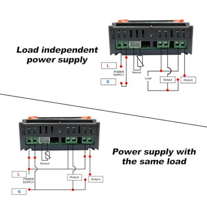 2Pcs All-Purpose Intelligent Digital Display Temperature and Humidity Controller with Dual Displays and Relay Outputs STC-3028 10A AC110~220V for Incubator Brooder Refrigerator Fermenter Greenhouse