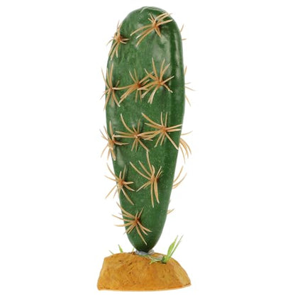 SHINEOFI Artificial Cactus Reptile Terrarium Plant Decor for Fish Aquarium and Reptile Habitat Plastic Resin Material Fade-Resistant for Landscaping and Pet Hideouts