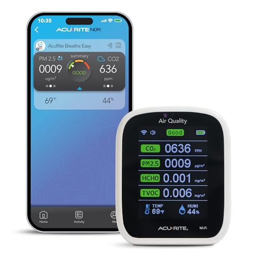 AcuRite Digital Indoor Thermometer and Hygrometer, Air Quality - color: Air Quality