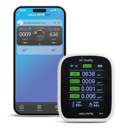 AcuRite Digital Indoor Thermometer and Hygrometer, Air Quality - color: Air Quality