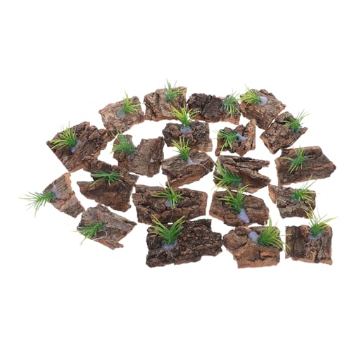 LIOOBO 20pcs Natural Cork Bark Terrarium Background for Reptiles Real Tree Bark Platform for Climbing and Hiding Aquarium Decor for Lizards Snakes Turtles Easy Maintenance Small Terrarium