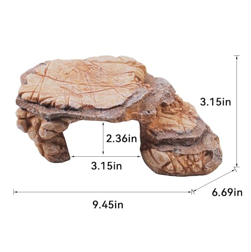 Turtle Basking Climbing Platform Resin Basking Platform for Turtles Aquarium Fish Tank Ornament Reptile Climbing Ramp Decorations Tortoise, Gecko and Beard Dragon