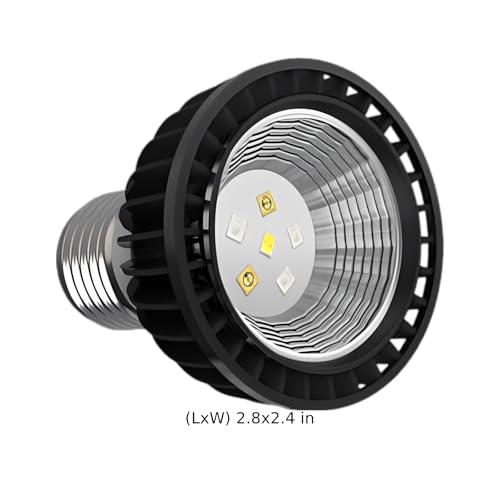 UVB 5.0 Reptile Light Bulb, 3W Full Spectrum UVA UVB Light for Reptiles, E27 Base, Aluminum Shell, Low Power Consumption, Supports Vitamin D3 Synthesis, 2.8 x 2.4 x 2.4 in