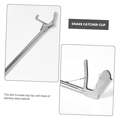 Stainless Steel Snake Grabber Tool Folding Snake Tongs Lock Safe and Practical for Garden and Outdoor Use