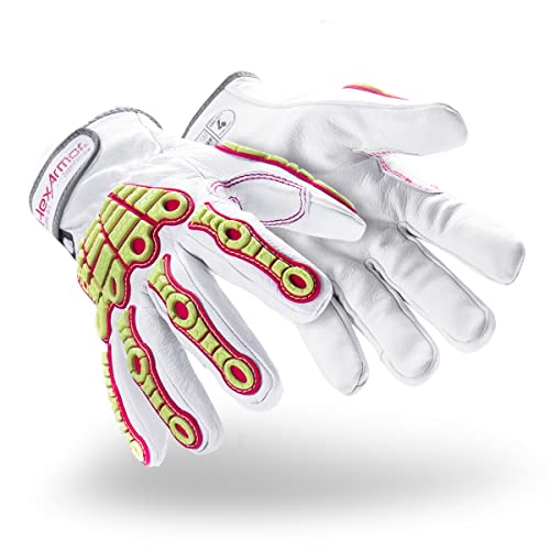 HexArmor Cut-Resistant Impact Protection Insulated Leather Work Gloves | Chrome Series® 4086 | Large - color: Chrome Series 4086 | Impact & Cold Weather, size: Large