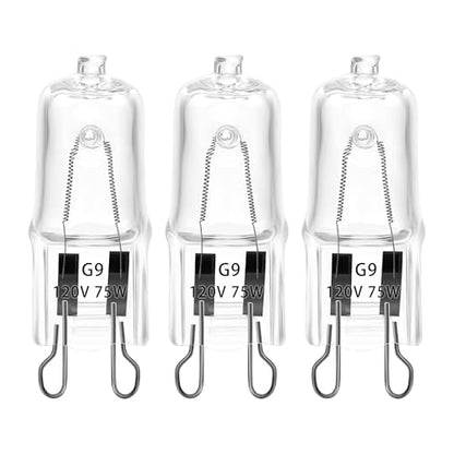 3 Pack UVA UVB Reptile Light Halogen Bulbs Beads Heat Lamp (75 Watt) Clear