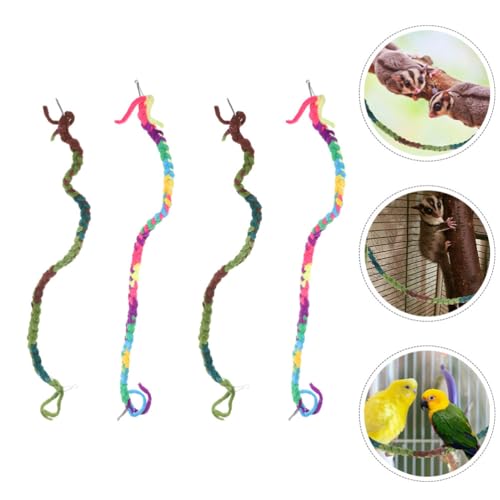 NOLITOY 4pcs Crab Climbing Toys Natural Rope Vine for Reptiles for Tanks and Terrariums for Crabs Lizards and Snakes