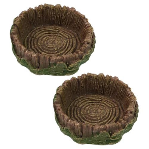 2Pcs Reptile Feeding Bowls for Reptile Pets Model C | Smooth Surface, Easy To Clean, Solid Texture, Practical Shape, Nice Daily Tool For Terrarium Pet Rearing - color: Color C
