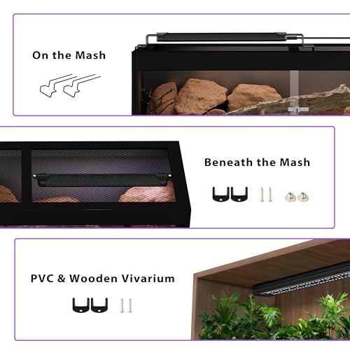 9W LED UVB Light for Reptiles, 7,000 Hrs Lifespan Full Visible Spectrum Lighting, UVB & UVA Reptile Light Fixture with Dimming Controller, UVB Light Bar for Bearded Dragons, Snakes, Turtles, Gecko - size: 10 INCH
