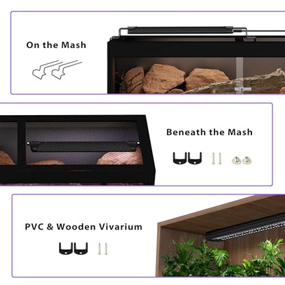 9W LED UVB Light for Reptiles, 7,000 Hrs Lifespan Full Visible Spectrum Lighting, UVB & UVA Reptile Light Fixture with Dimming Controller, UVB Light Bar for Bearded Dragons, Snakes, Turtles, Gecko - size: 10 INCH