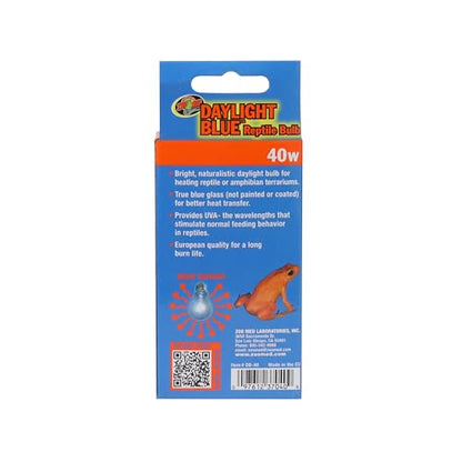 Zoo Med Daylight Blue Reptile Bulb 40 Watts - Pack of 6