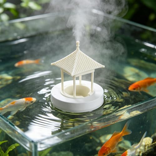 Ultrasonic Mist Maker: Ultrasonic Mist Maker - Pavilion Decorative Water Atomizer - Pond Fogger with White Float for Aquarium Reptile Habitat