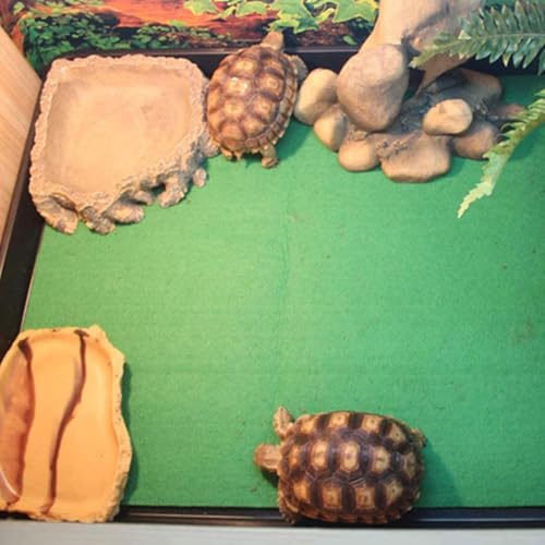 Reeusaables Pet Terrarium Liner - Reptile Carpet Strong Absorbent Grass Like Texture Substrate Mat, Washable Cuttable Cage Bedding Liner Sheet - color: Small 60x40cm