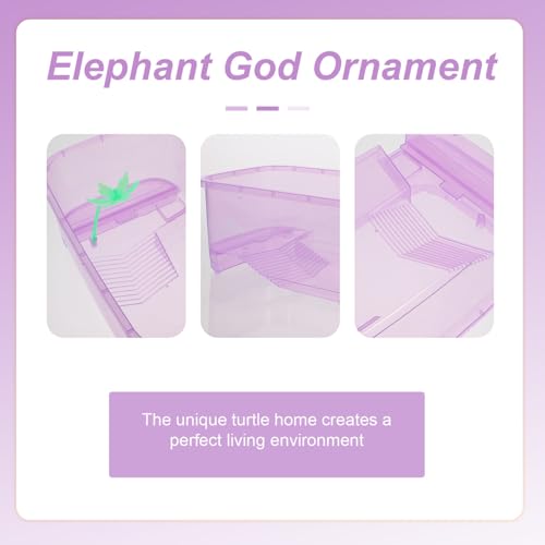 POPETPOP Amphibious Pet Tank Travel Accessories Reptile Terrarium - Portable Clear and Transparent Plastic Tank, Reptile Breeding Tank for Spiders Frog Snakes Small Reptiles Turtle Tank