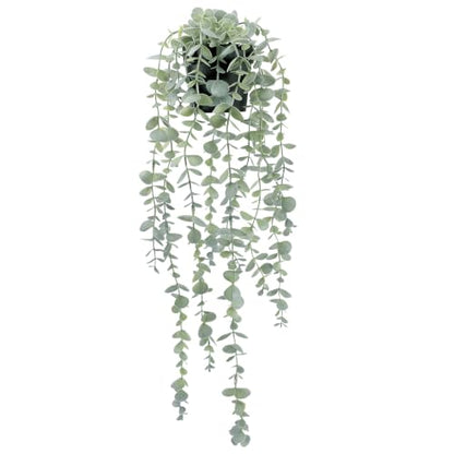 COCOBOO 1pcs Artificial Hanging Plants, Fake Potted Eucalyptus Faux Hanging Plant for Wall Room Home Indoor Outdoor Shelf Decor - size: 5.9in-24in