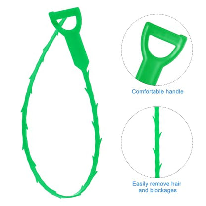 uxcell 3pcs 20 Inch Drain Hair Clog Remover Tool PP & 63 Inch Drain Cleaner Tool Sticks Stainless Steel Sewer Cleaning Hook Unclog Sink Unclogger for Toilet Bathtub Sewer, Light Green - color: Light Green, size: 63 Inch