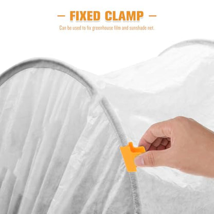 30pcs Greenhouse Clips Sunshade Net Fixing Clamps 11mm Plastic Cover Clips for Garden Hoops Tarp Awning Clamp Suitable for Greenhouse Hoops Grow Tunnel