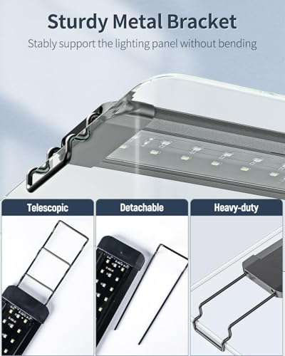 Pawfly 11 W Terrarium Light for 12" to 18" Terrarium Extendable Reptile Tank Light with Full Spectrum Brilliant White Blue Red Lights with Day & Night Modes and Adjustable Brightness - size: 12-18 Inch (11W)