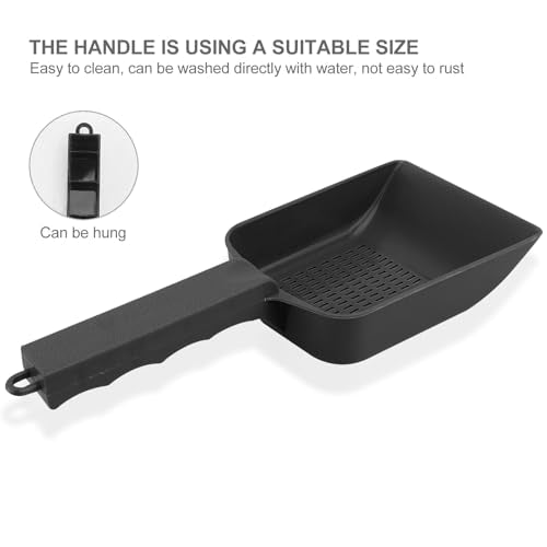 KALLORY 2pcs Reptile Sand Sifter Shovels Plastic Mesh, Litter Cleaner Corner Scoop for Terrarium Substrate, Suitable for Desert Lizards and Reptile Excrement Removal