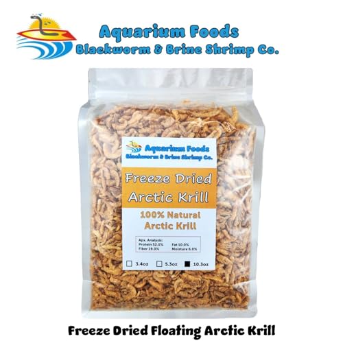 Arctic Krill, Freeze Dried for All Tropical & Pond Fish... 10.3oz Clear Bag - size: 10.3 Ounce (Pack of 1)