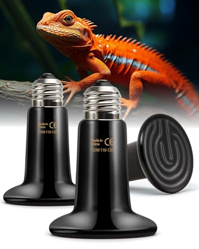 Ruiandsion 150W Ceramic Heat Emitter Bulb 3-Pack – Long-Lasting Nighttime Heating for Reptiles & Poultry, Shatter-Resistant Design for Large Terrariums/Coops - size: 3