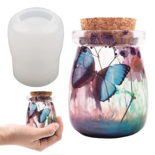 Silicone Jar Mold - Multi-Purpose Soap, Candle, Coffee Cup & Resin Mold - color: qh-bottle
