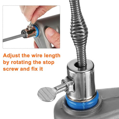 HARFINGTON Drain Augers 23 Ft Stainless Steel Flexible Plumbing Auger Hair Drain Cleaner Tool Toilet Auger Clog Remover Tool for Kitchen Bathroom Shower Sink Toilet Bathtub, Blue - size: 7m