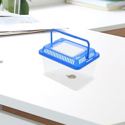 Yardwe 8pcs Turtle Habitat - Portable Clear Aquatic Pet Reptile Box with Lid Large Plastic Carrier Enclosure for Spider Tortoise Gecko Snake Transport Bin for Outdoor Use
