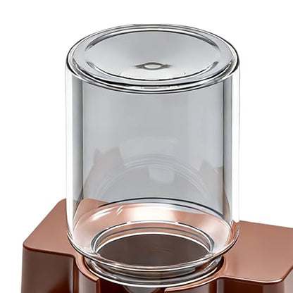 Gecko Hydration System - Reptile Automatic Dish Chameleon Water Dripper Tortoise Feeder for Feeding Drinking Tortoise Lizard Snake Gecko Frog Hermit Crab, Compact 30ml Nano Hydration Station 100g Abs - color: Brown