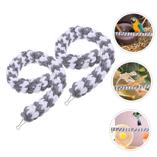 Happyyami 2pcs Parrot Climbing Rope Reptile Swing Toys Reptile Climbing Vine Snake Climbing Branch Reptile Swing Rope Parrot Reptile Rope Terrarium Hanging Branch Represent Cotton Pet