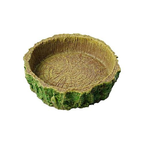 Reptile Feeding Dish, Water Dish Food Bowl,PVC Rock Reptile Feeding Terrarium Corner Bowls for Bearded Dragon Lizard Frog Gecko Tortoise Hermit Crab Snail,Crested Geckos Tank Accessories (E) - color: E