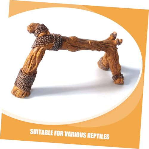 Mipcase Realistic Reptile Climbing Branch for Terrarium Decor Natural Driftwood Design for Snakes Lizards and Other Reptiles Enriches Habitat with Rain Forest Theme