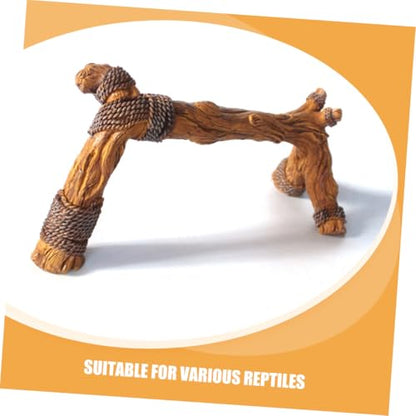 Mipcase Realistic Reptile Climbing Branch for Terrarium Decor Natural Driftwood Design for Snakes Lizards and Other Reptiles Enriches Habitat with Rain Forest Theme