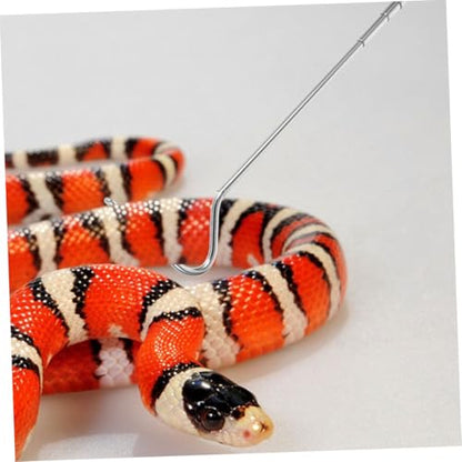 UKCOCO Stainless Steel Extendable Snake Hook for Safe Reptile Handling Portable Collapsible Tool for Herpetologists and Wildlife Enthusiasts for Catching Rattlesnakes
