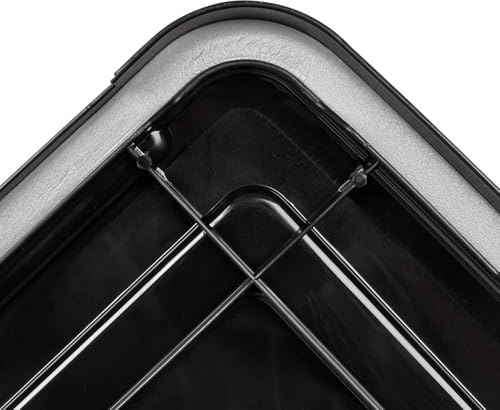 IRIS USA 3-Pack WeatherPro Gasket Box, 106 Quart Weather Resistant Storage Bins with Latching Lids, Heavy Duty Organizing Containers for Closet, Bathroom, and Office - Black/Red - size: 106 Qt. - 3 Pack