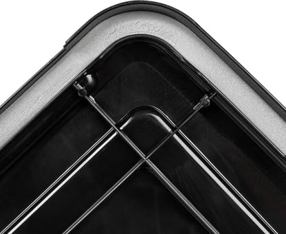IRIS USA 3-Pack WeatherPro Gasket Box, 106 Quart Weather Resistant Storage Bins with Latching Lids, Heavy Duty Organizing Containers for Closet, Bathroom, and Office - Black/Red - size: 106 Qt. - 3 Pack