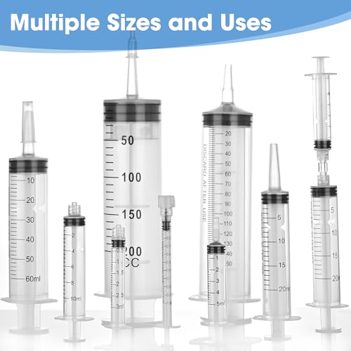 500 ml Large Syringe for Liquids, Syringe Without Needle for Thick Liquids, 3 Pack Individually Wrapped - style: 500 mL