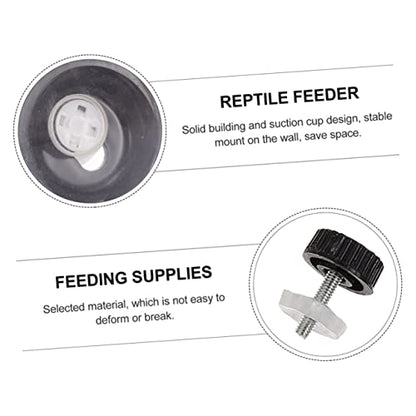 Happyyami Gecko Tank Snake Water Bowl Bearded Dragon Terrarium Lizard Feeding Ledge Reptile Water Feeder Tank Supplies