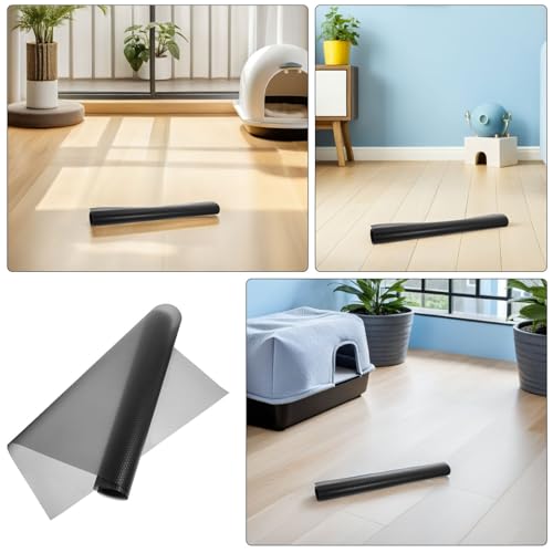 Kisangel Reptile Tank Flooring Mat, Washable Terrarium Bedding Carpet, Black 60x150cm Reptile Cage Liner for Leopard Gecko, Bearded Dragon, Snake, Lizard, and Tortoise