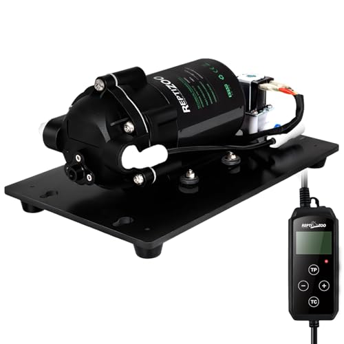 REPTI ZOO Misting System with Timer, Reptile humidifier with 4 Spray Nozzles & 2 Drip Nozzles, Low Noise Self-Priming Pump, Mister System for Reptile Amphibians Habitat, Botanical Gardens