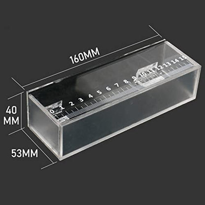 Fishing Fish Viewing Box Acrylic Clear Micro Landscape Fish Tank with Lid Holder Storage Box Photo Box Hatching Boxes with Scale