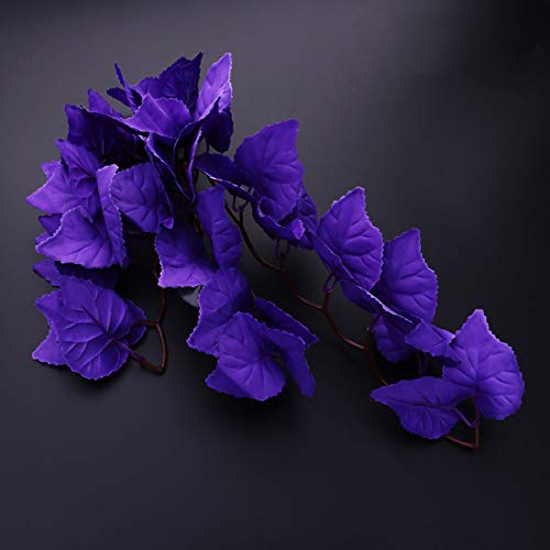 balacoo Reptile Plants Hanging Terrarium Plant with Suction Cup for Bearded Dragons Lizards Geckos Snake Pets and Hermit Crab Fish Tank Habitat Decorations (Purple)