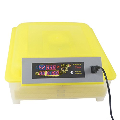 Egg Incubator 56 Eggs Fully Automatic Digital Incubators for Hatching Eggs Poultry Hatcher Machine with Temperature Humidity Control and Auto Turning for Hatching Chicken Duck Goose Quail Birds